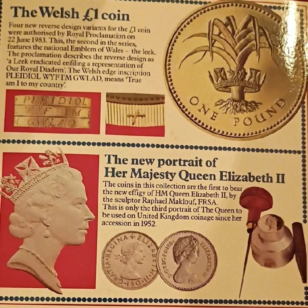 1985 Royal Mint Brilliant Uncirculated Sealed Coin Collection With Facts Folder